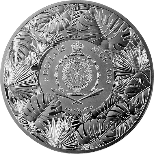 Niue Rainbow Toucan 2026 2 oz Silber High Relief
