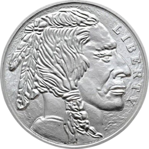 1 oz Liberty Buffalo Silberrunde – Indianerkopf und zwei Büffel, 999er Silber, geprägt in Bulgarien
