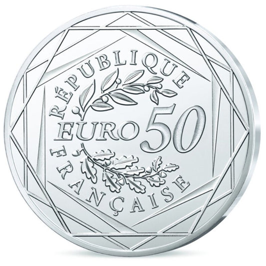 Silbermünze Wonder woman2025 – Frankreich 50 € DC Comics Vintage Design