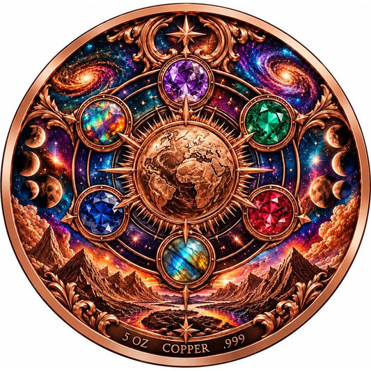 The Opal Empress Divine Elements 2026 5 oz Kupfermedaille