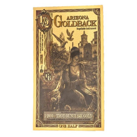 Arizona 1/2 Goldback Goldnote 1/2000 oz