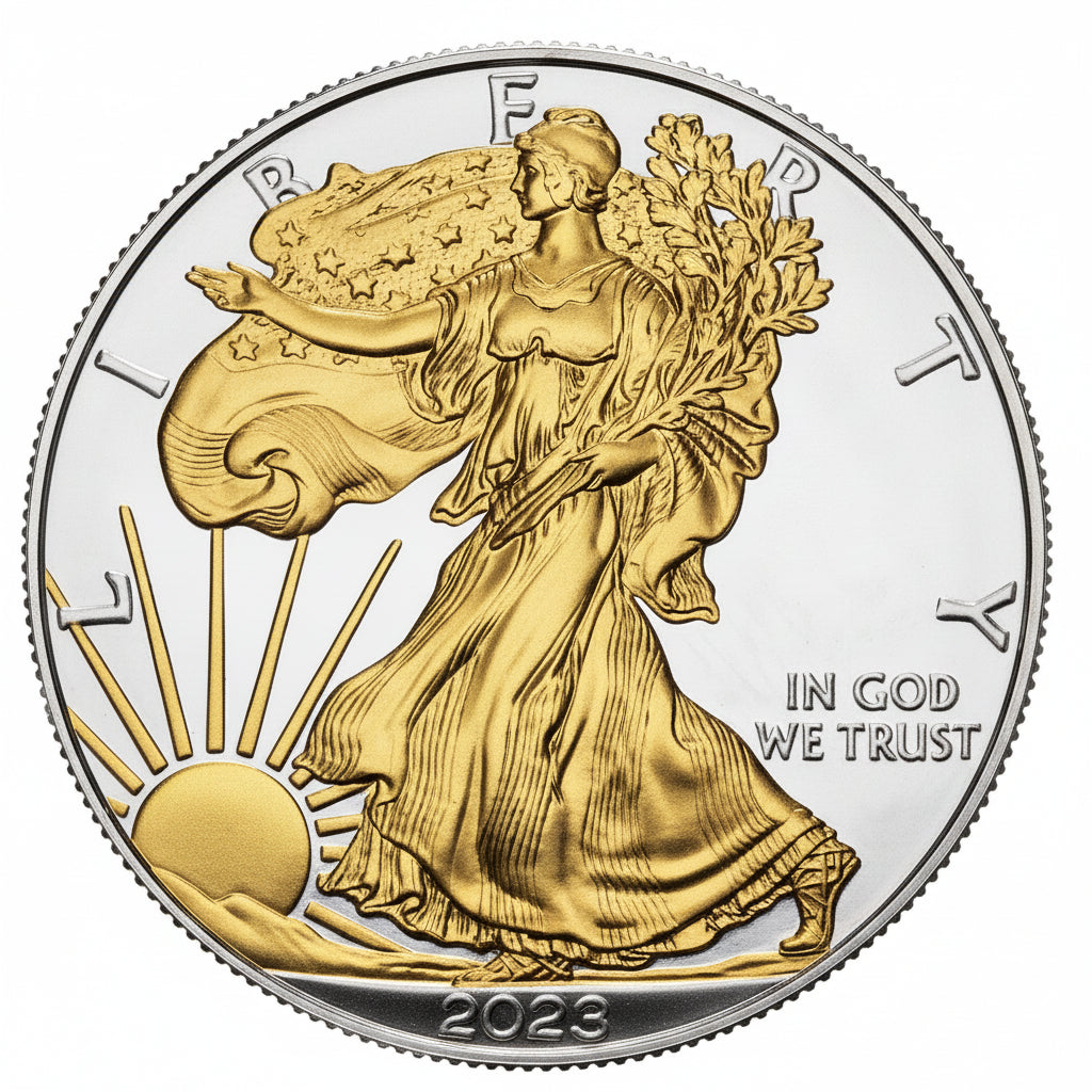 USA - Silver Eagle Gilded 2023