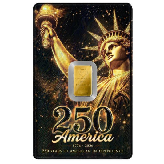 Germania Mint American Independence 1 g Goldbarren