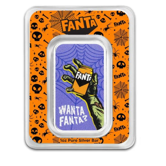 PAMP Fanta Halloween Silberbarren 1 oz 999 Silber farbig