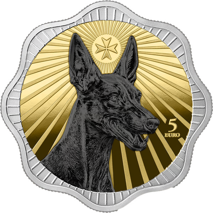Malta Pharaonenhund 2026 1 oz Silber Ruthenium Gold 5 Euro