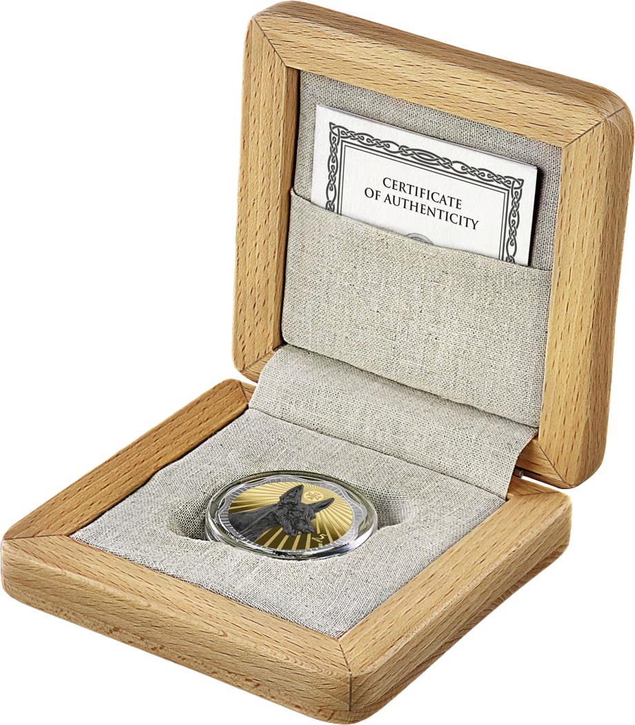 Malta Pharaonenhund 2026 1 oz Silber Ruthenium Gold 5 Euro