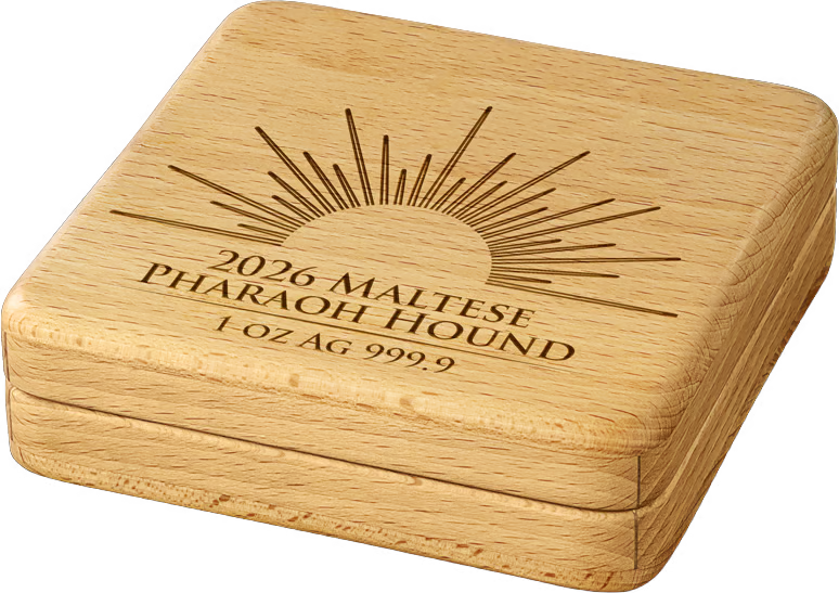 Malta Pharaonenhund 2026 1 oz Silber Ruthenium Gold 5 Euro