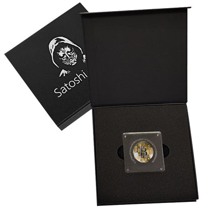 Satoshi Silver - #8 Humpback Bitcoin Gold + Weißes Platin + Schwarzes Ruthenium
