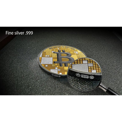 Satoshi Silver - #8 Humpback Bitcoin Gold + Weißes Platin + Schwarzes Ruthenium