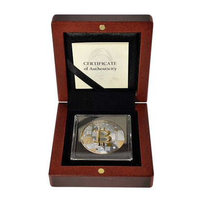 Satoshi Silver - #3 Octopus Bitcoin Gold + Silber im Holz Etui