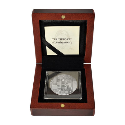 Satoshi Silver - #1 Shrimp Bitcoin Silber im Holz Etui