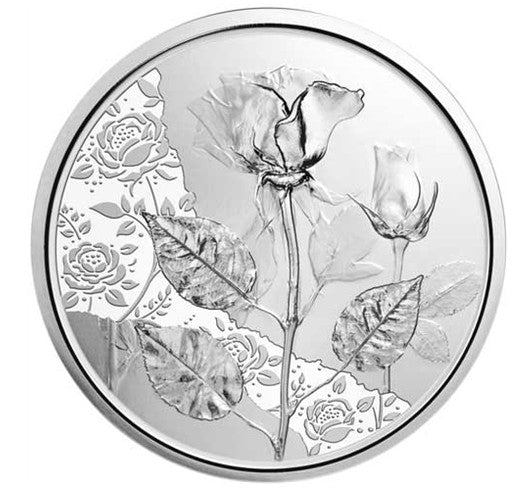 10 Euro Silber 2021 Rose hgh im Folder