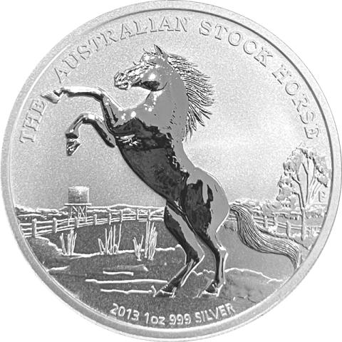 Silbermünze Australian Stock Horse 2013 – 1 oz, Pferdemotiv, Perth Mint


