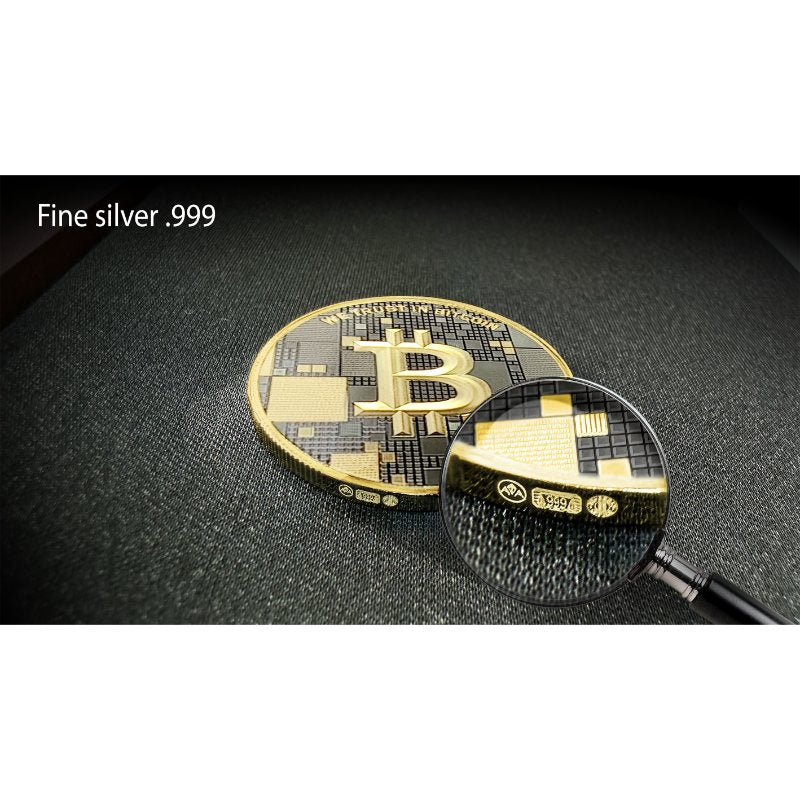 Satoshi Silver - #5 Dolphin Bitcoin Gold + Schwarzes Ruthenium in ApoPAXX
