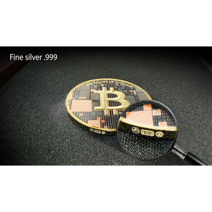 Satoshi Silver - #6 Shark Bitcoin Schwarzes Platin + Rotgold + Gold in ApoPAXX