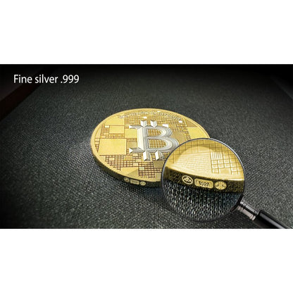 Satoshi Silver - #7 Whale Bitcoin Gold + Weißes Platin im Holz Etui