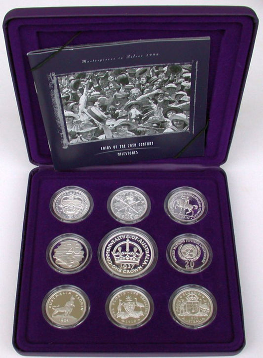 Australien Masterpieces Milestones 1998 Silber Proof Set 9 Münzen