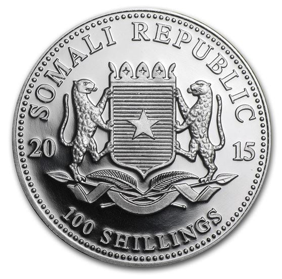 Somalia Elephant 2015 Widder Privy 1 oz Silbermünze