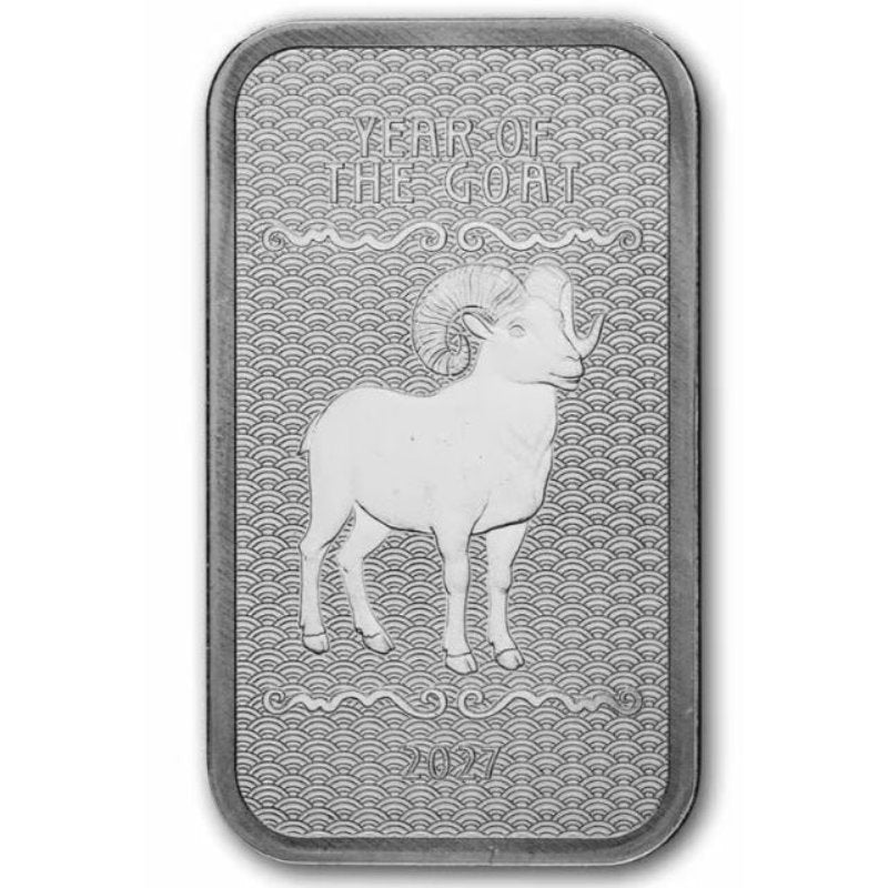 Year of the Goat 2027 1 oz Silberbarren