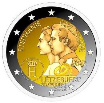 Luxemburg 2€ 2022 - 10 J. Hochzeit
