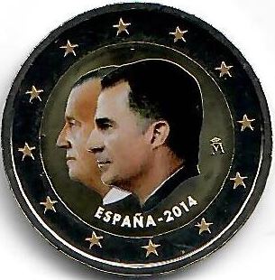 Spanien 2 Euro 2014 Thronfolge koloriert