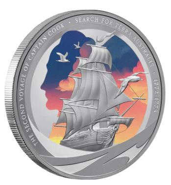 Niue Captain Cook Terra Australis 2025 Silbermünze 1 oz Proof