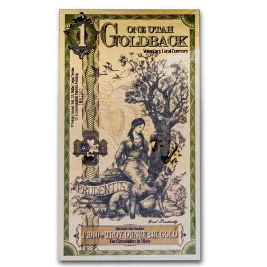 Utah Goldback Goldnote 1/1000 oz
