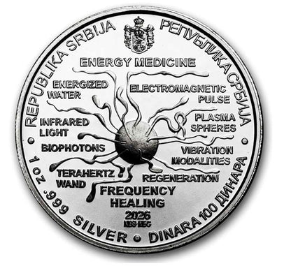 Serbien Tesla Energy Medicine 2026 Silbermünze Proof 1 oz