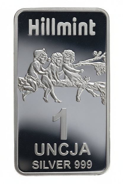 Hillmint Silberbarren 1 oz Figuren auf Baum Silver 999