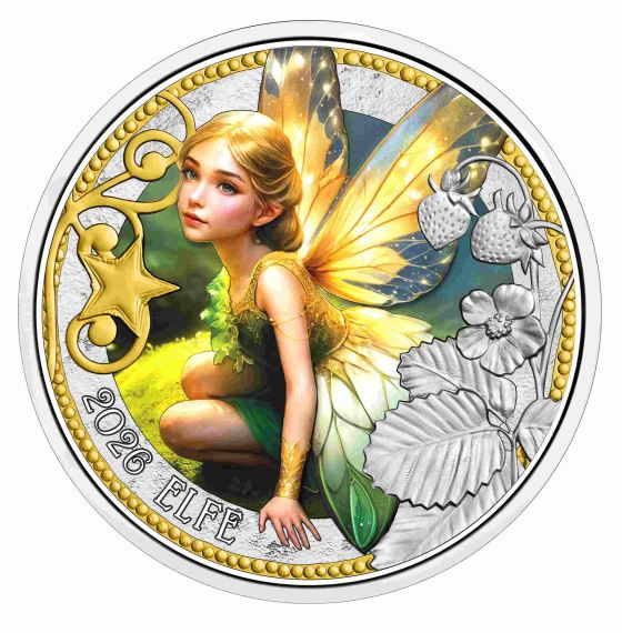 3 Euro Die Elfe 2026 Österreich UV Münze