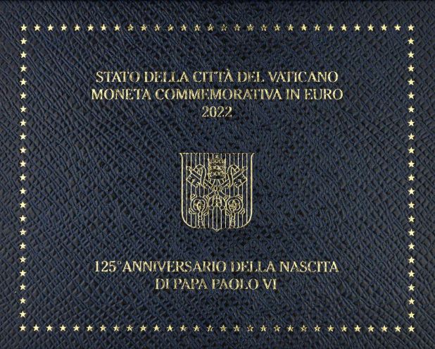 Vatikan 2 Euro 2022 Geburtstag Papst Paul VI Original Blister