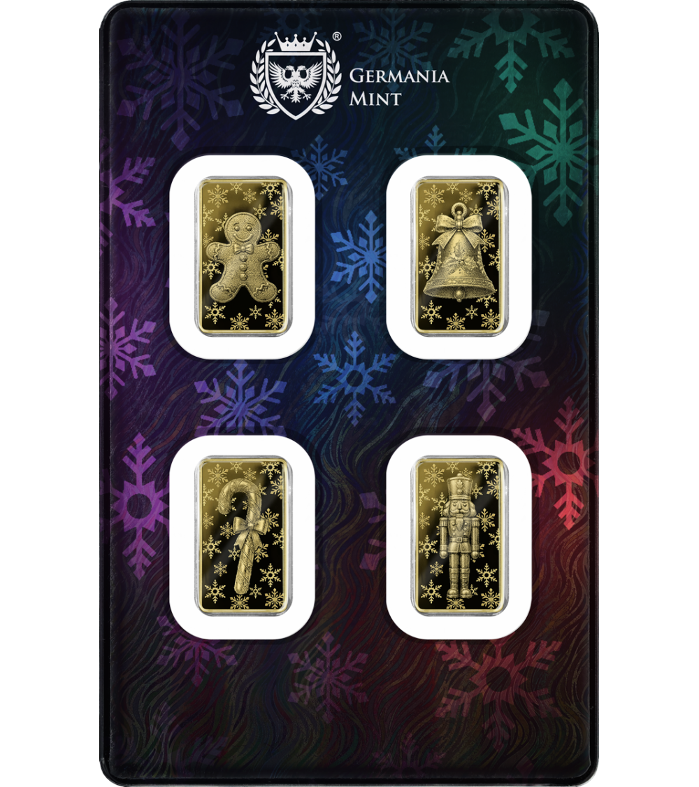 Germania - 4x 1/200oz Goldbarren Christmas 2026