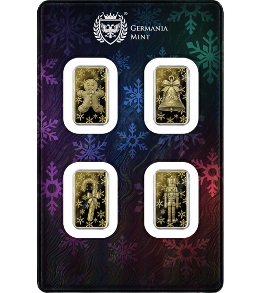 Germania - 4x 1/200oz Goldbarren Christmas 2026