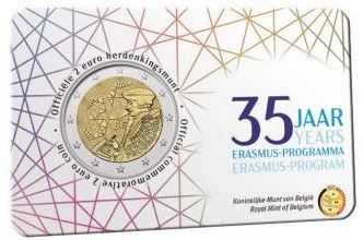 Belgien 2 Euro 2022 Erasmus Programm Coincard NL