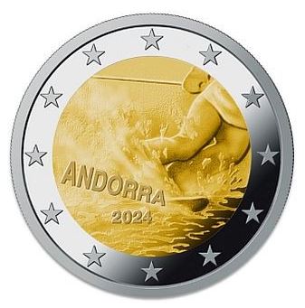 Andorra 2€ 2024 - 100 Jahre Schisport