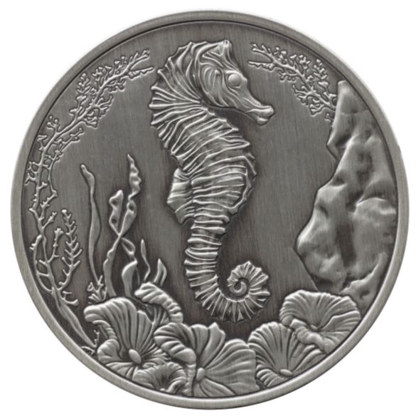 Samoa Seahorse 2025 Antik 1 oz Silbermünze