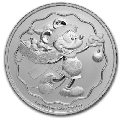 Niue Disney Mickey Mouse Weihnachten Silbermünze 2025 1 oz