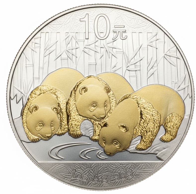 China - Panda 2013 gilded