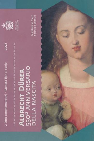San Marino 2 Euro 2021 Albrecht Dürer Blister