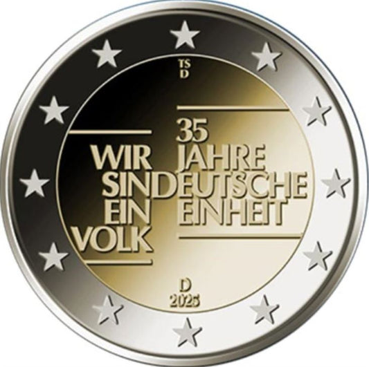 Deutschland 2€ 2025 - 35 Jahre deutsche Einheit J