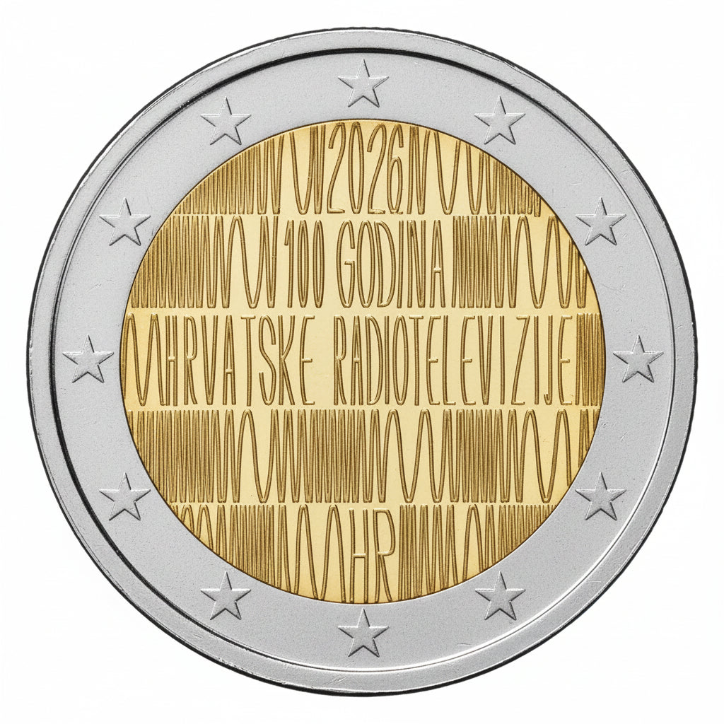 Kroatien 2 Euro 2026 100 Jahre Rundfunk und Fernsehen
