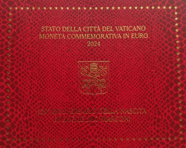 Vatikan 2 Euro 2024 Guglielmo Marconi 150. Geburtstag im Folder