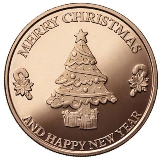1 oz Kupfermedaille Christmas Tree .999 USA
