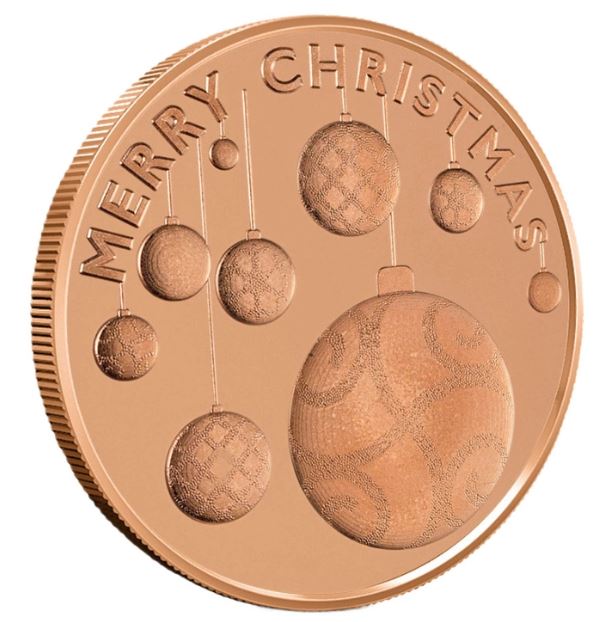 1 oz Kupfermedaille Christmas Ornaments .999 USA