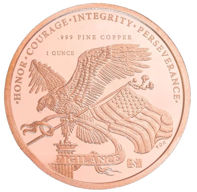 Kupfermedaille 250 Jahre USA 2026 1 Unze