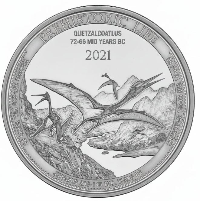 Quetzalcoatlus 2021 Prehistoric Life 1 oz Silbermünze