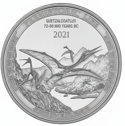 Quetzalcoatlus 2021 Prehistoric Life 1 oz Silbermünze