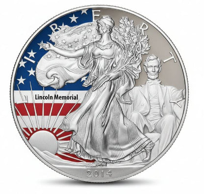 USA - Silver Eagle 2014 Lincoln coloriert