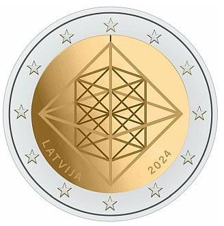 Lettland 2€ 2024 - Strohbastelei Himmeli