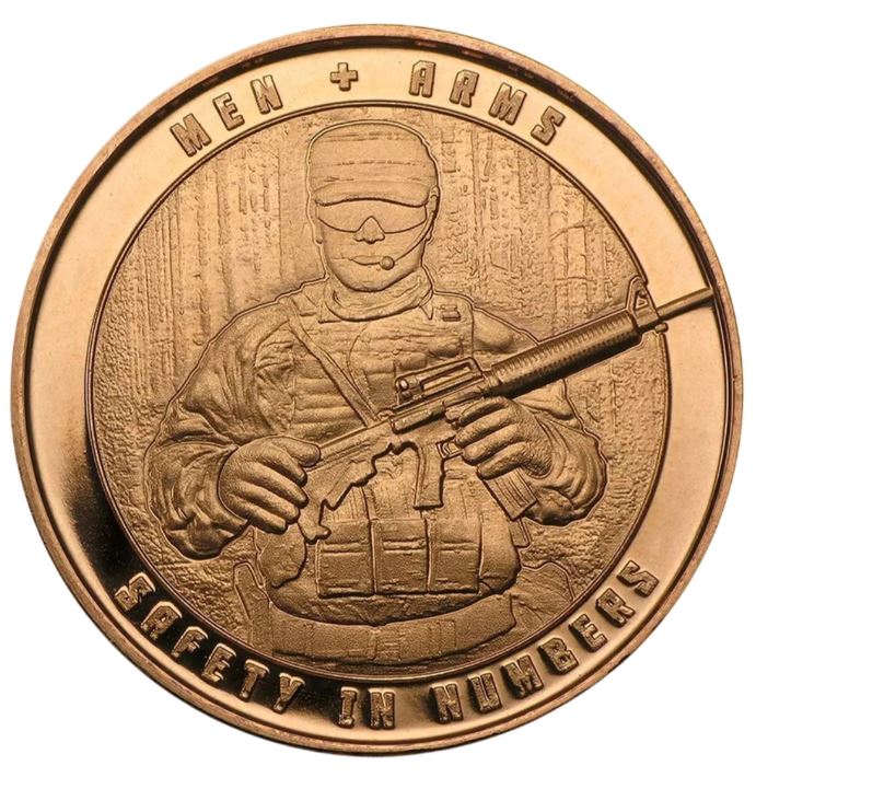 Men and Arms 1 oz Kupfermedaille Safety in Numbers